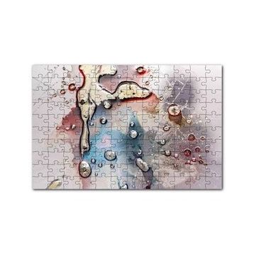 Cakapuzzle Parlak Zeminde Civalı Mürekkep Lekesi Desen 120 Parça Ahşap Puzzle