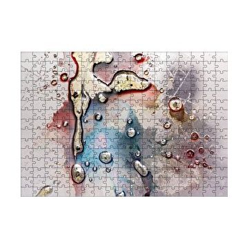 Cakapuzzle Parlak Zeminde Civalı Mürekkep Lekesi Desen 120 Parça Ahşap Puzzle