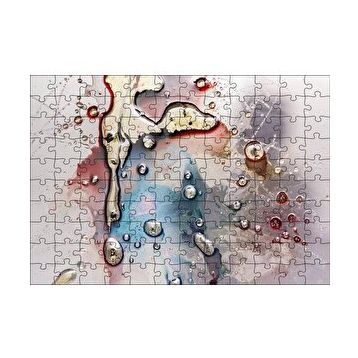 Cakapuzzle Parlak Zeminde Civalı Mürekkep Lekesi Desen 120 Parça Ahşap Puzzle
