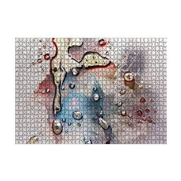 Cakapuzzle Parlak Zeminde Civalı Mürekkep Lekesi Desen 120 Parça Ahşap Puzzle