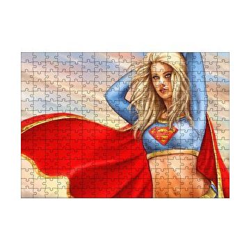 Cakapuzzle Pelerinli Süper Kız Görseli 120 Parça Ahşap Puzzle