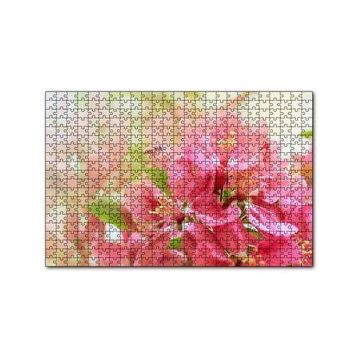 Cakapuzzle Pembe Elma Çiçeği Görseli 120 Parça Ahşap Puzzle