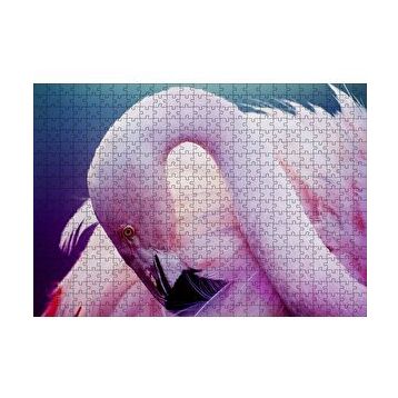 Cakapuzzle Pembe Flamingo Dinlenirken Görsel 120 Parça Ahşap Puzzle