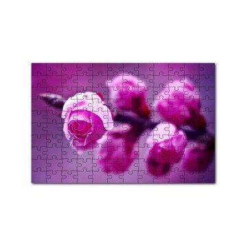 Cakapuzzle Pembe Gül Dalı Görseli 120 Parça Ahşap Puzzle