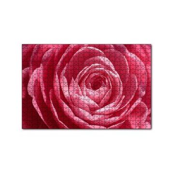 Cakapuzzle Pembe Gül Makro 120 Parça Ahşap Puzzle