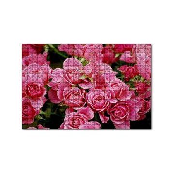 Cakapuzzle Pembe Güller 120 Parça Ahşap Puzzle