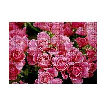 Cakapuzzle Pembe Güller 120 Parça Ahşap Puzzle