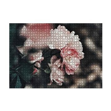 Cakapuzzle Pembe Güller Flu Arkaplan 120 Parça Ahşap Puzzle