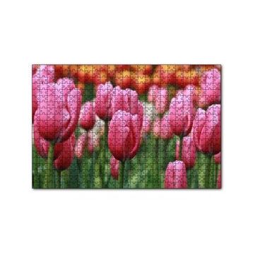 Cakapuzzle Pembe Lale Tarlası Görseli 120 Parça Ahşap Puzzle