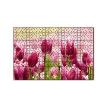 Cakapuzzle Pembe Laleler 120 Parça Ahşap Puzzle