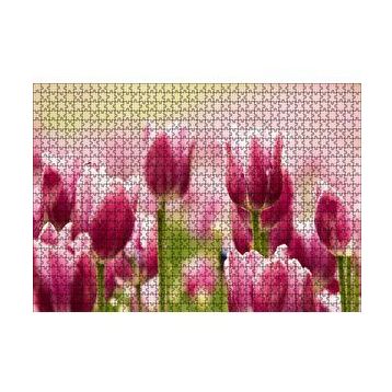 Cakapuzzle Pembe Laleler 120 Parça Ahşap Puzzle