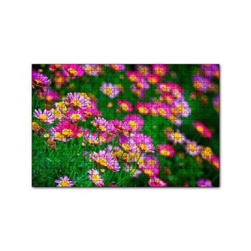Cakapuzzle Pembe Ve Lila Papatyalar 120 Parça Ahşap Puzzle