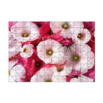 Cakapuzzle Pembeli Beyazlı Kapriz Çiçeği Görseli 120 Parça Ahşap Puzzle
