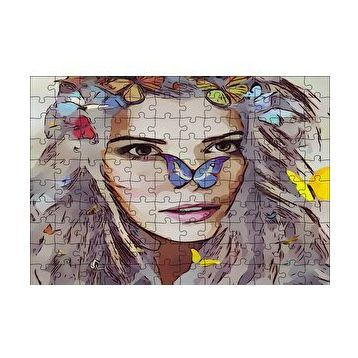 Cakapuzzle Peri Kelebekler Sarışın Güzellik 120 Parça Ahşap Puzzle