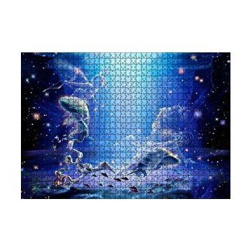 Cakapuzzle Perisi ile Yay ve Balık Burcu Yapboz MDF Puzzle