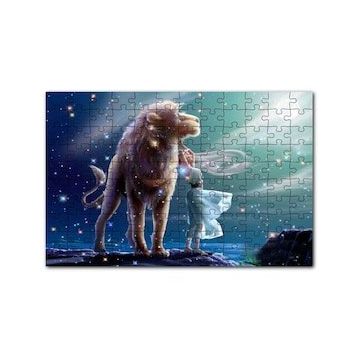 Cakapuzzle Perisi Ve Aslan Burcu Görseli 120 Parça Ahşap Puzzle