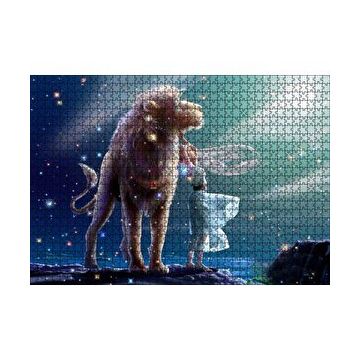 Cakapuzzle Perisi Ve Aslan Burcu Görseli 120 Parça Ahşap Puzzle