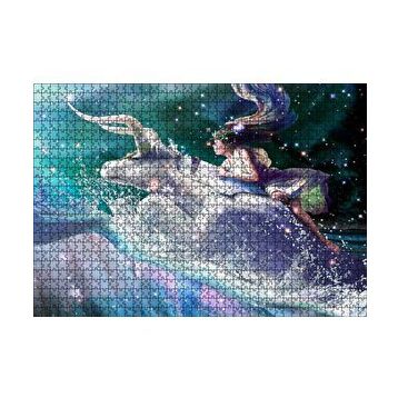 Cakapuzzle Perisi ve Boğa Burcu Görseli 120 Parça Ahşap Puzzle