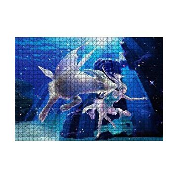 Cakapuzzle Perisi ve Koç Burcu Görseli 120 Parça Ahşap Puzzle