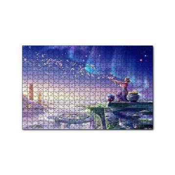 Cakapuzzle Perisi ve Saçtığı Çiçekler 120 Parça Ahşap Puzzle