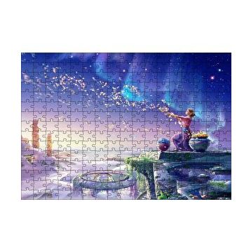 Cakapuzzle Perisi ve Saçtığı Çiçekler 120 Parça Ahşap Puzzle
