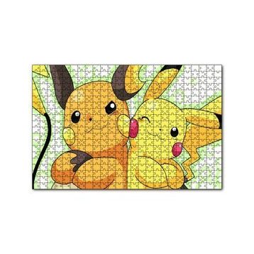Cakapuzzle Pikachu and Raichu 120 Parça Ahşap Puzzle