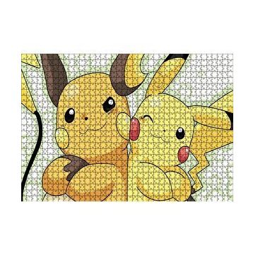 Cakapuzzle Pikachu and Raichu 120 Parça Ahşap Puzzle