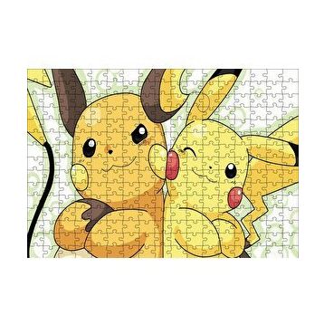 Cakapuzzle Pikachu and Raichu 120 Parça Ahşap Puzzle