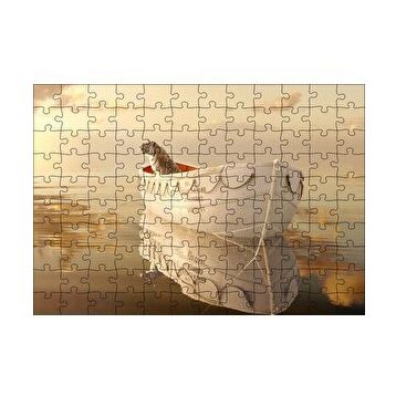 Cakapuzzle Pinin Yaşamı Kaplan ve Sandal 120 Parça Ahşap Puzzle