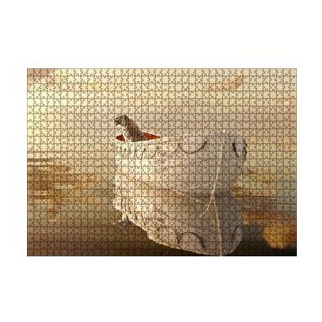 Cakapuzzle Pinin Yaşamı Kaplan ve Sandal 120 Parça Ahşap Puzzle