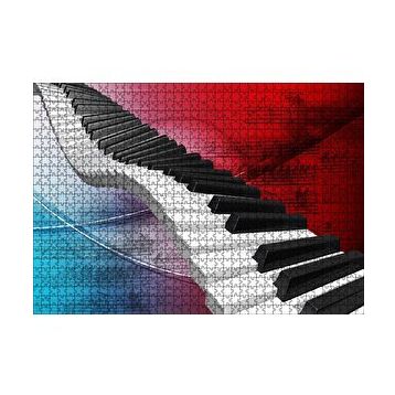 Cakapuzzle Piyano Tuşları ve Notalar 120 Parça Ahşap Puzzle