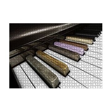 Cakapuzzle Piyano Tuşları Yakın Çekim 120 Parça Ahşap Puzzle