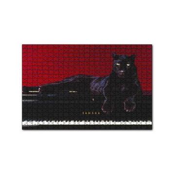Cakapuzzle Piyanodaki Siyah Leopar 120 Parça Ahşap Puzzle