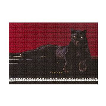 Cakapuzzle Piyanodaki Siyah Leopar 120 Parça Ahşap Puzzle