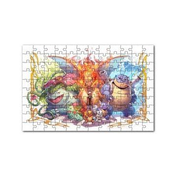 Cakapuzzle Pokemon Karekterler 120 Parça Ahşap Puzzle