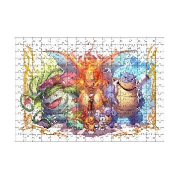 Cakapuzzle Pokemon Karekterler 120 Parça Ahşap Puzzle