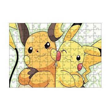 Cakapuzzle Pokemon Pikachu Ve Raichu Görseli 120 Parça Ahşap Puzzle