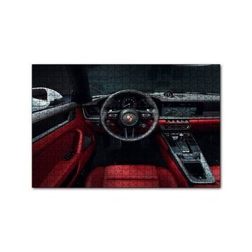 Cakapuzzle Porsche 911 Carrera Cabrio İç Görünüş 120 Parça Ahşap Puzzle