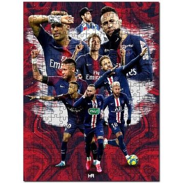 Cakapuzzle Psg Neymar Kompozisyonu Kırmızı Dalgalı Mdf 500 Parça Puzzle