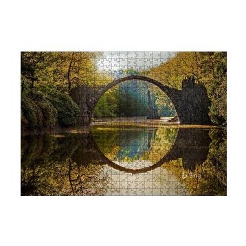 Cakapuzzle Rakotz Köprüsü Görseli 120 Parça Ahşap Puzzle