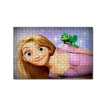 Cakapuzzle Rapunzel Ve Yeşil Bukaleman 120 Parça Ahşap Puzzle