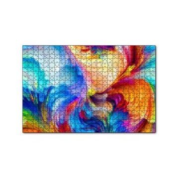 Cakapuzzle Rengarenk Çiçekler Üzerinde Rengarenk Kelebekler 120 Parça Ahşap Puzzle