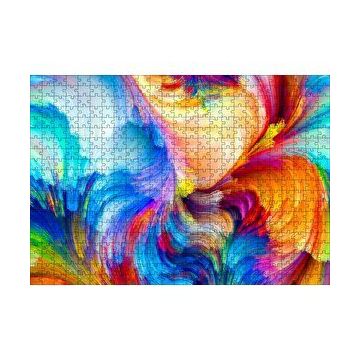 Cakapuzzle Rengarenk Çiçekler Üzerinde Rengarenk Kelebekler 120 Parça Ahşap Puzzle