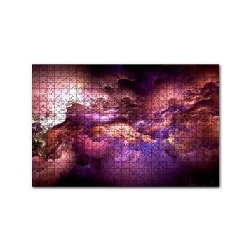 Cakapuzzle Rengarenk Fantastik Bulutlar İllüstrasyon 120 Parça Ahşap Puzzle