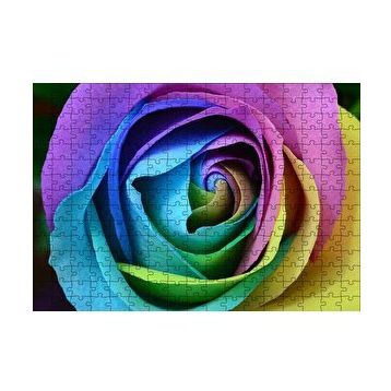 Cakapuzzle Rengarenk Gül Yakın Çekim 120 Parça Ahşap Puzzle