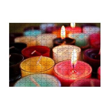 Cakapuzzle Renkli Cam Mumlar 120 Parça Ahşap Puzzle