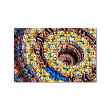 Cakapuzzle Renkli Daireler Bloklar Sarmal Kompleks 120 Parça Ahşap Puzzle