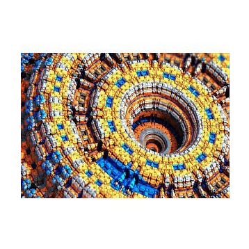 Cakapuzzle Renkli Daireler Bloklar Sarmal Kompleks 120 Parça Ahşap Puzzle