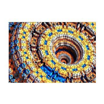 Cakapuzzle Renkli Daireler Bloklar Sarmal Kompleks 120 Parça Ahşap Puzzle