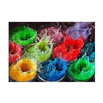 Cakapuzzle Renkli Damlalar Patlıyor 120 Parça Ahşap Puzzle